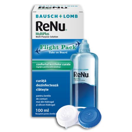 Solutie multifunctionala pentru intretinerea lentilelor de contact Renu MultiPlus, 100 ml, Bausch Lomb