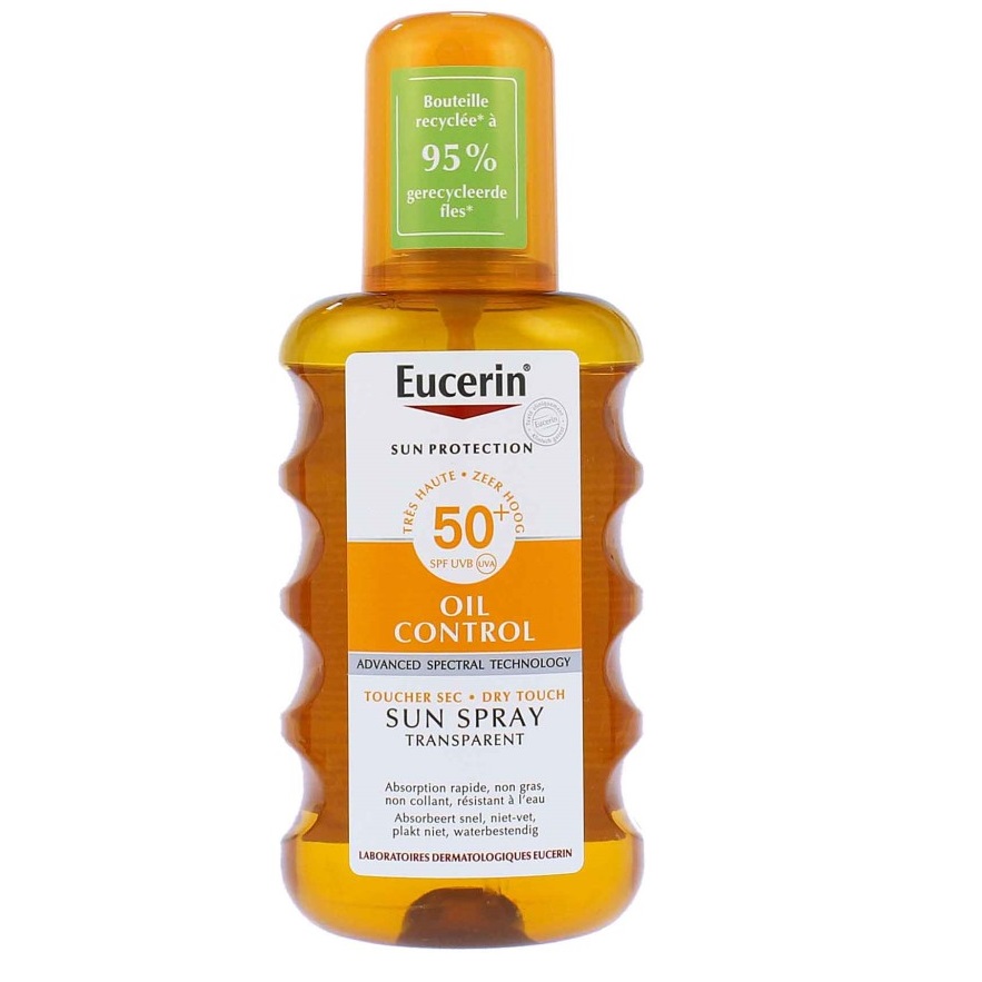 Ulei spray cu protectie solara SPF 50+ Oil control Sun Protection, 200 ml, Eucerin