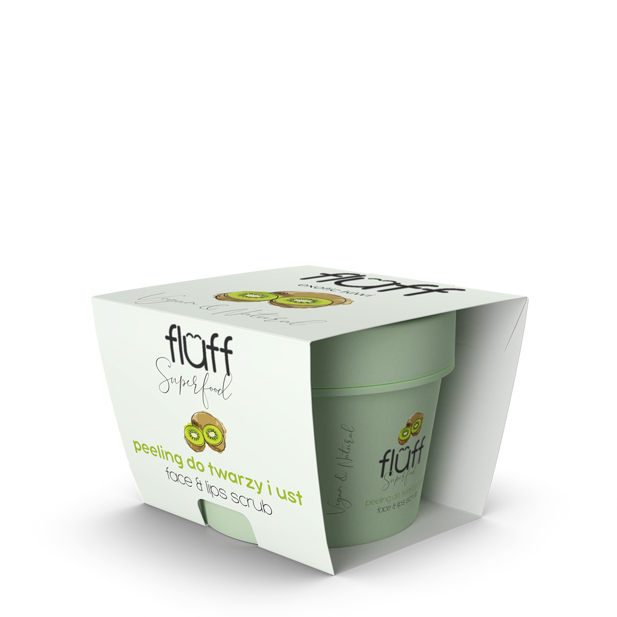 Scrub cu kiwi pentru fata si buze, 80 g, Fluff