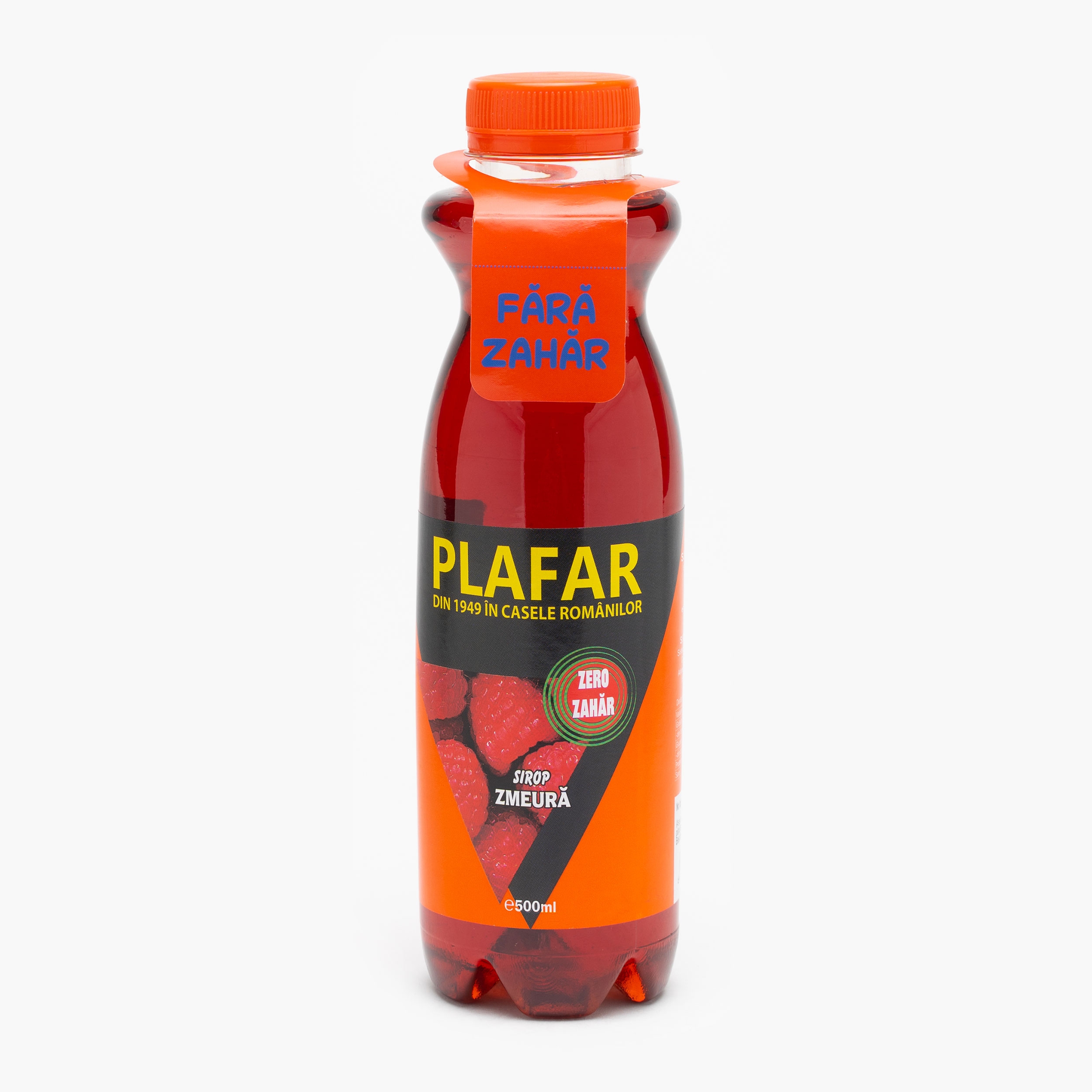 Sirop cu zmeura Zero Zahar, 500 ml, Plafar