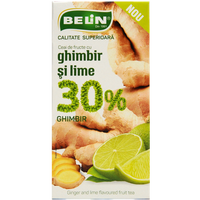 Ceai cu ghimbir si lime 30% ghimbir, 20 plicuri, Belin