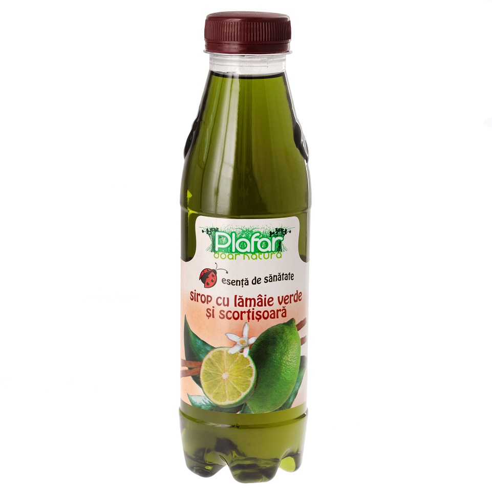 Sirop cu lamaie verde si scortisoara, 500 ml, Plafar