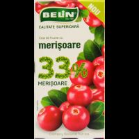 Ceai de fructe 33% merisoare, 20 plicuri, Belin