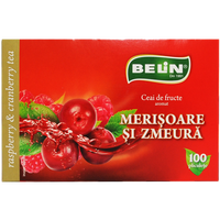 Ceai de merisoare si zmeura, 100 plicuri, Belin