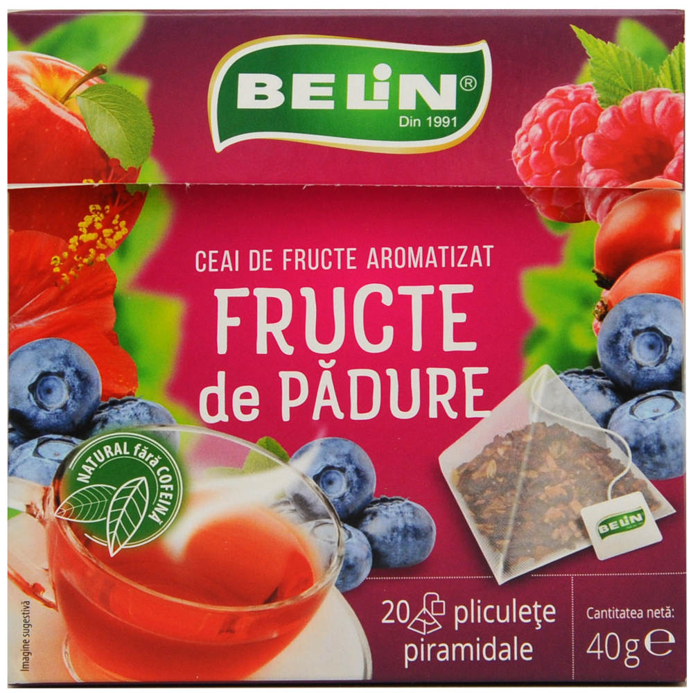 Ceai de fructe de padure, 20 plicuri, Belin