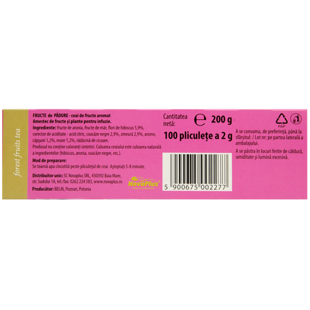 Ceai de fructe de padure, 100 plicuri, Belin 588835