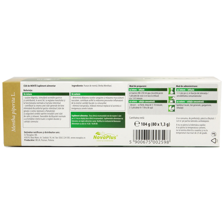 Ceai de menta, 80 plicuri, Belin 588829