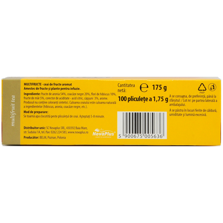 Ceai multifructe, 100 plicuri, Belin 588781