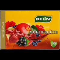 Ceai multifructe, 100 plicuri, Belin