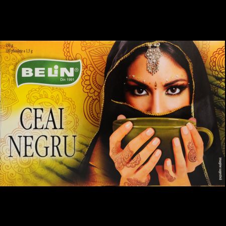 Ceai negru indian, 100 plicuri, Belin