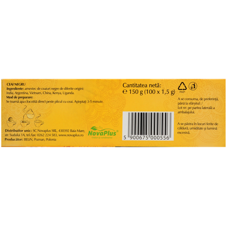 Ceai negru indian, 100 plicuri, Belin 588749