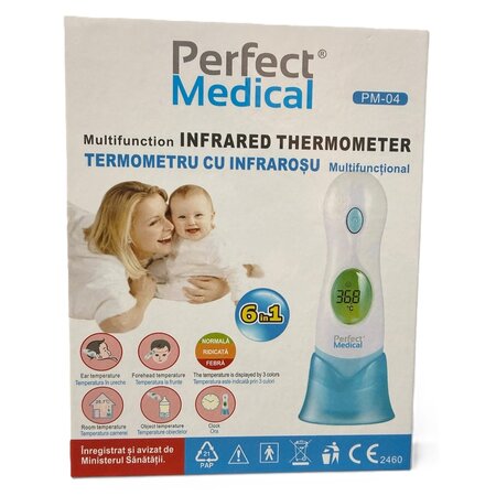 Termometru cu infrarosu 6 in1, PM-04, 1 bucata, Perfect Medical 724020