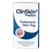 Tratament pentru indepartarea papiloamelor ClinSkin Papilom, 1 aplicator + 3 dispozitive, Zdrovit