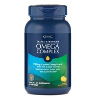 Ulei de peste Omega Complex Triple Strength (764721), 90 capsule, GNC