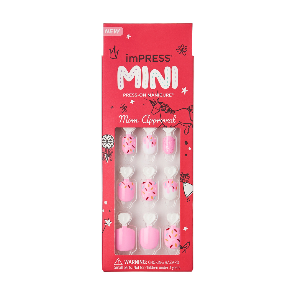 Unghii false pentru copii Impress Mini, Super Duper, 20 bucati, Kiss