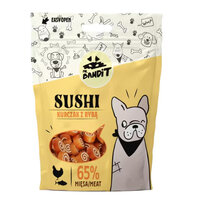 Recompense cu pui si peste pentru caini Sushi, 80 g, Mr. Bandit
