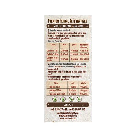 Sirop pentru eliminarea parazitilor intestinali Nikvorm, 60 ml, Bio Vitality 703977