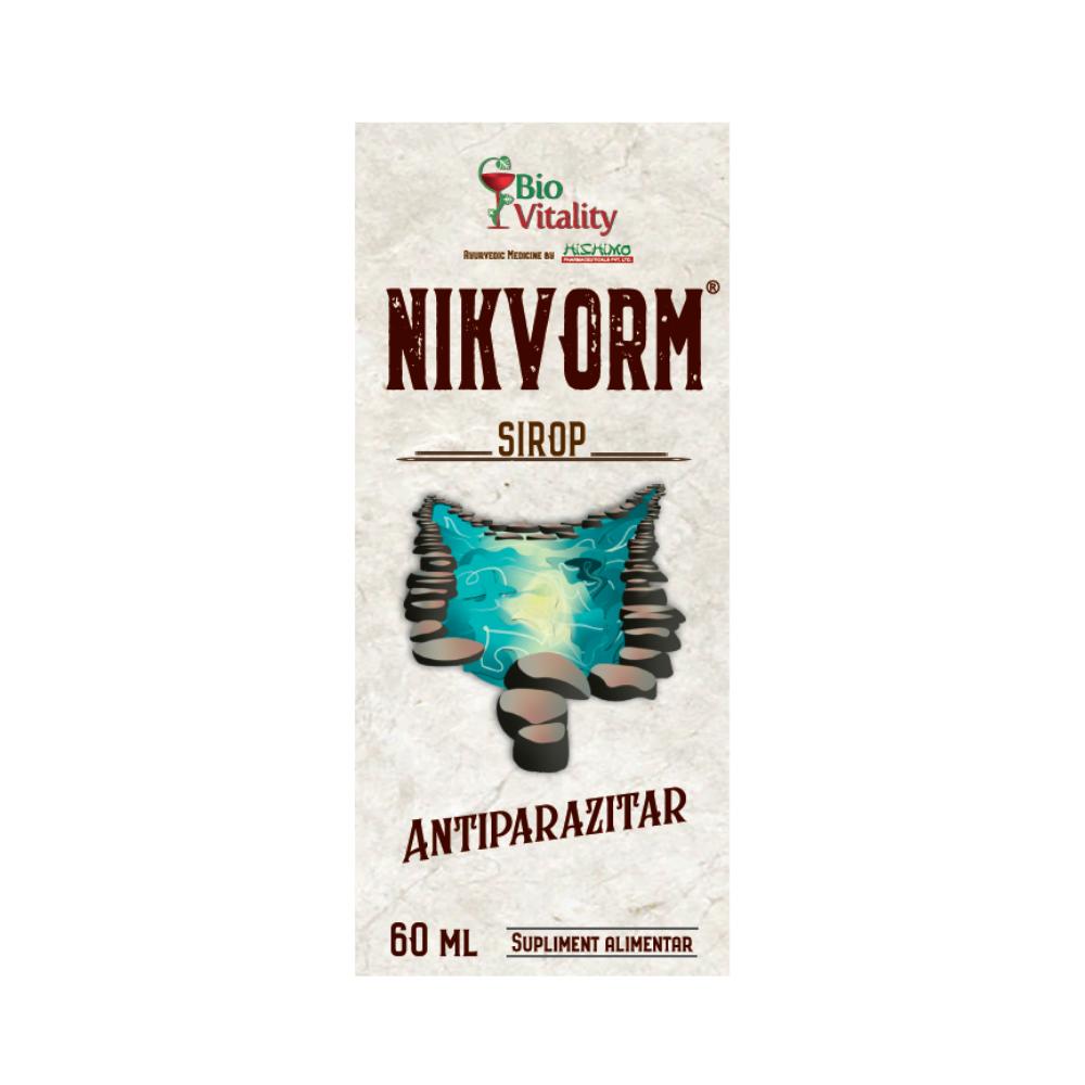 Sirop pentru eliminarea parazitilor intestinali Nikvorm, 60 ml, Bio Vitality