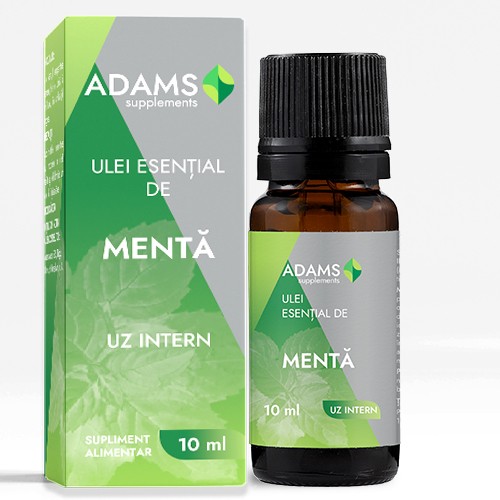 Ulei esential de Menta, 10 ml, uz intern, Adams Vision