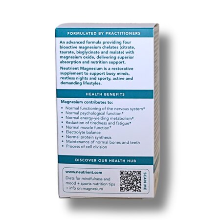 Magneziu citrat + bisglycinat + taurat + malat + oxid, 120 capsule, Neutrient 753219
