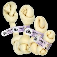 Recompense din piele de vita pentru caini Roundknot, 33 cm, 1 bucata, Mr. Bandit