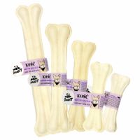Recompensa din piele de vita pentru caini Classic White bone, 1 bucata x 12 cm, Mr.Bandit