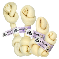 Recompense din piele de vita pentru caini Roundknot, 17 cm, 1 bucata, Mr. Bandit