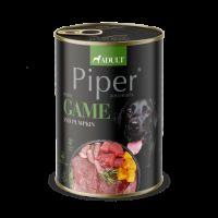 Hrana umeda pentru caini cu carne de vanat si dovleac Adult, 400 g, Piper