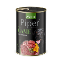 Hrana umeda pentru caini cu carne de vanat si dovleac Adult, 400 g, Piper