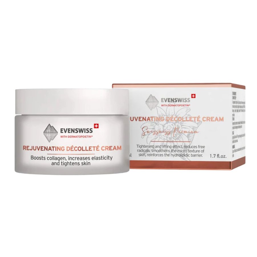 Crema de fata si decolteu pentru elesticitat Rejuvenating Decollete Cream, 50 ml, Evenswiss