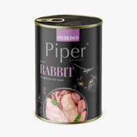 Hrana umeda cu iepure pentru pisici sterilizate, 400 g, Piper