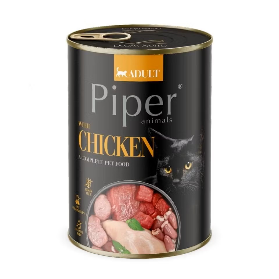 Hrana umeda cu pui pentru pisici, 400 g, Piper