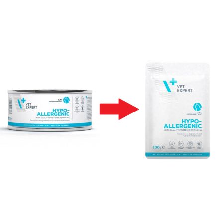Hrana umeda pentru pisici Hypoallergenic, 100 g, Vetexpert