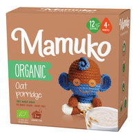 Porridge din ovaz Bio fara zahar pentru copii, +4 luni, 200 g, Mamuko