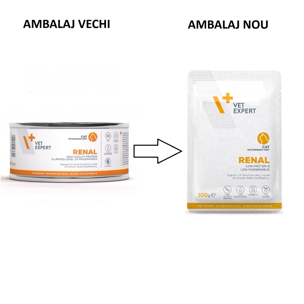 Hrana umeda pentru pisici Renal, 100 g, Vetexpert