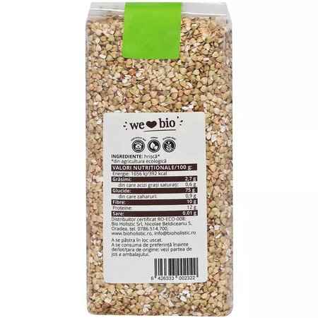 Hrisca Raw Bio fara gluten, 500 g, Obio 610245