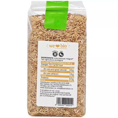 Orez basmati integral Bio, 500 g, Obio 610244