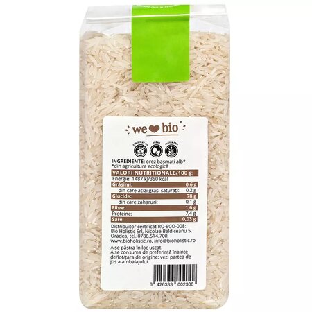 Orez basmati alb Bio, 500 g, Obio 610242