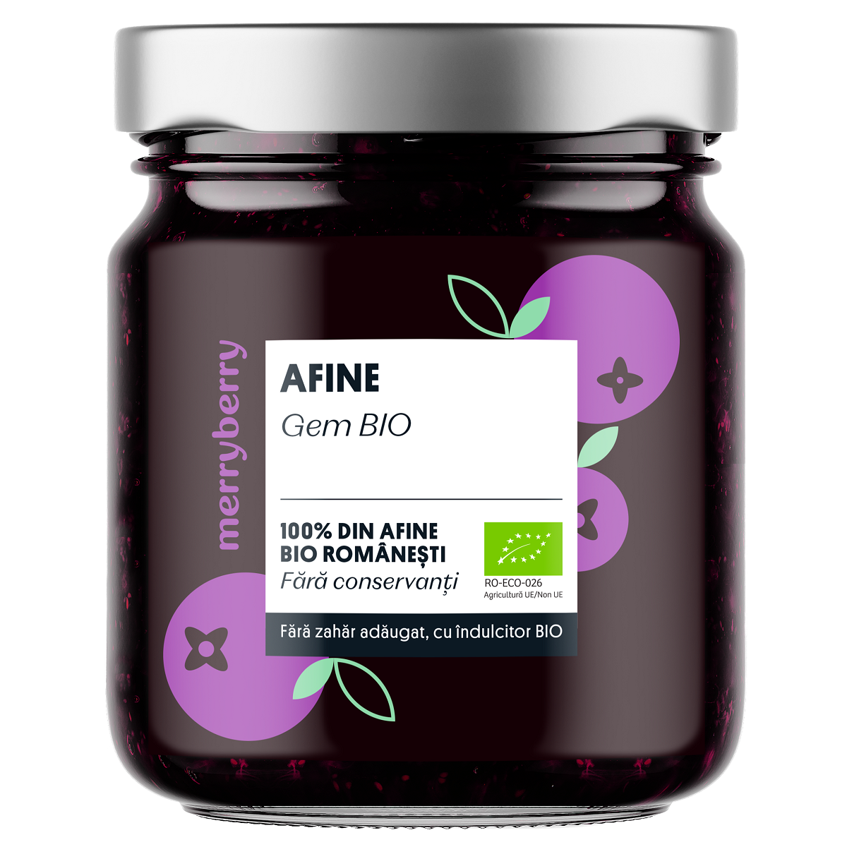 Gem de afine Bio, 230 g, MerryBerry