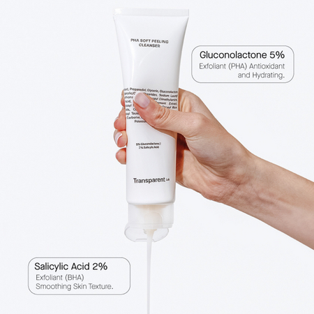 Gel de curatare exfoliant PHA Soft Peeling Cleanser, 150 ml, Transparent Lab 645828