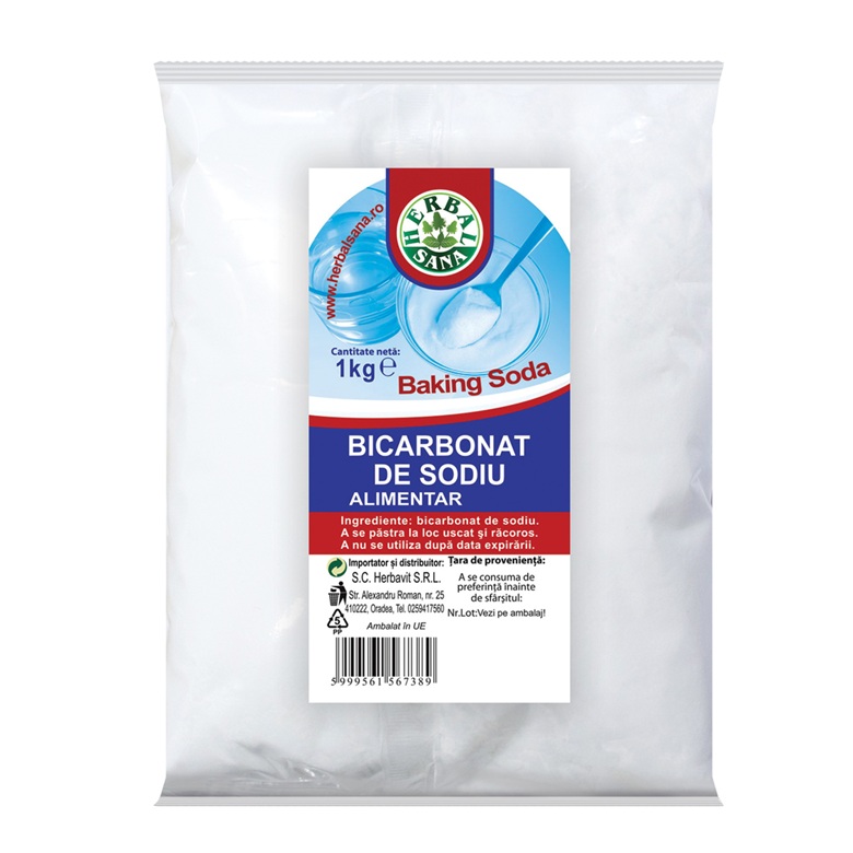 Bicarbonat de sodiu Herbal Sana, 1 kg, Herbavit