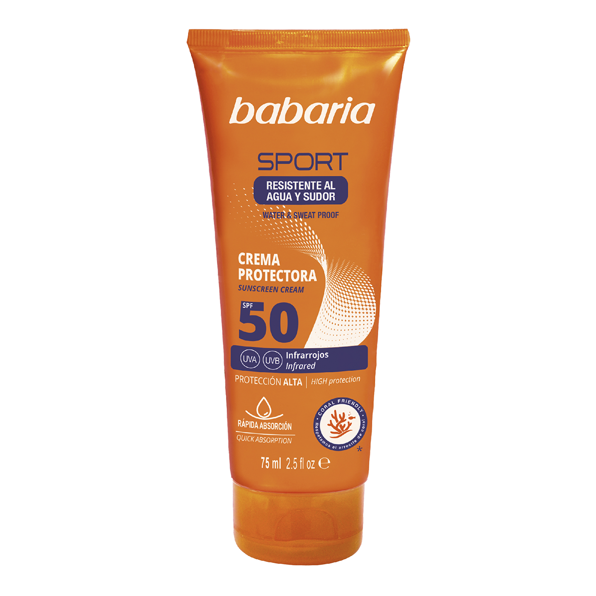 Crema cu protectie solara SPF 50 Sport Sun Cream, 75 ml, Babaria