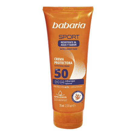 Crema cu protectie solara SPF 50 Sport Sun Cream, 75 ml, Babaria