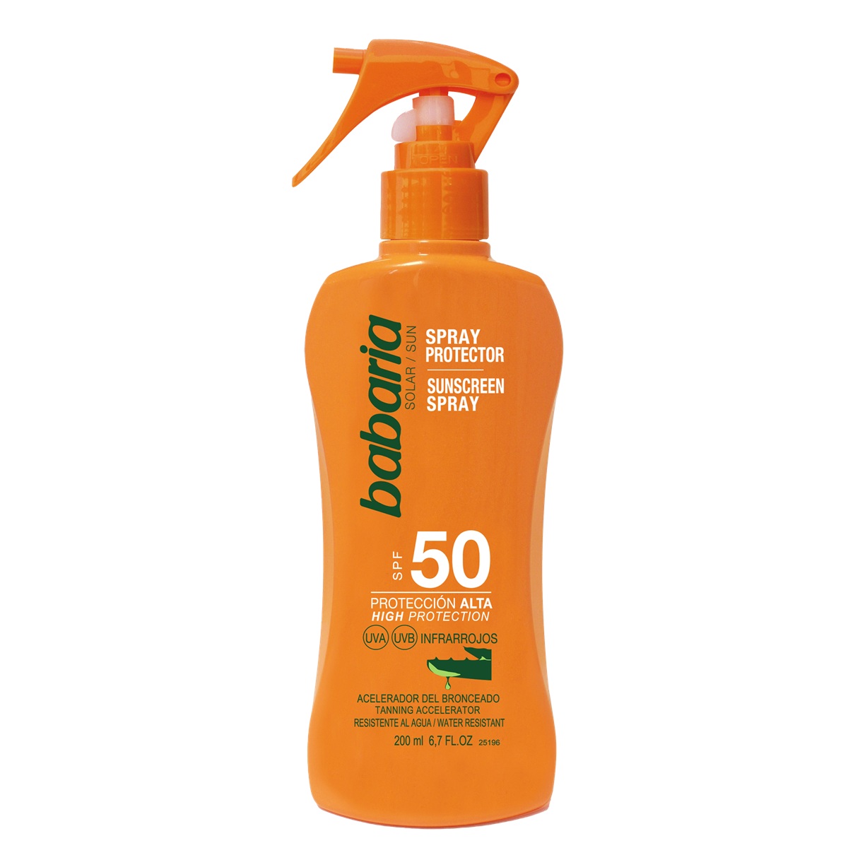 Lotiune spray cu protectie solara SPF 50 si aloe vera, 200 ml, Babaria