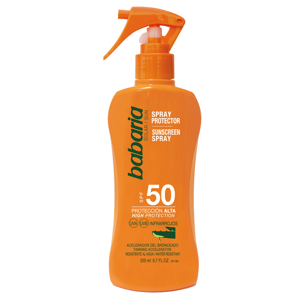 Lotiune spray cu protectie solara SPF 50 si aloe vera, 200 ml, Babaria