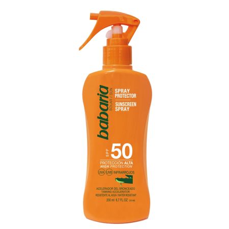 Lotiune spray cu protectie solara SPF 50 si aloe vera, 200 ml, Babaria