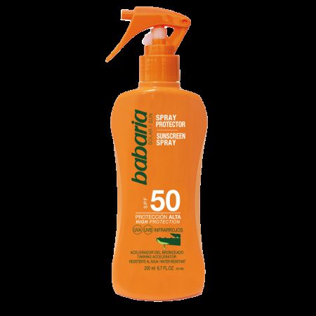 Lotiune spray cu protectie solara SPF 50 si aloe vera, 200 ml, Babaria
