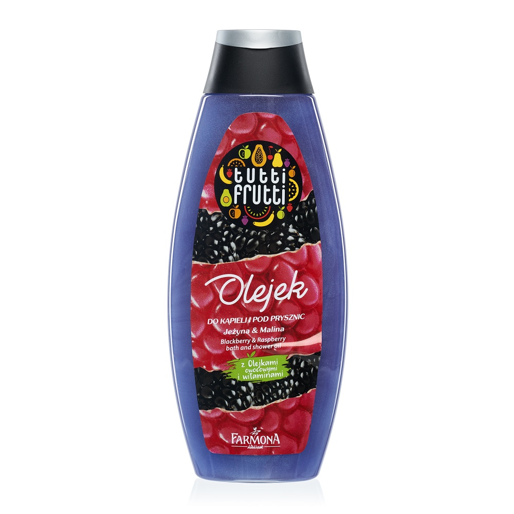 Gel de baie si dus mure si zmeura Tutti Frutti, 425 ml, Farmona