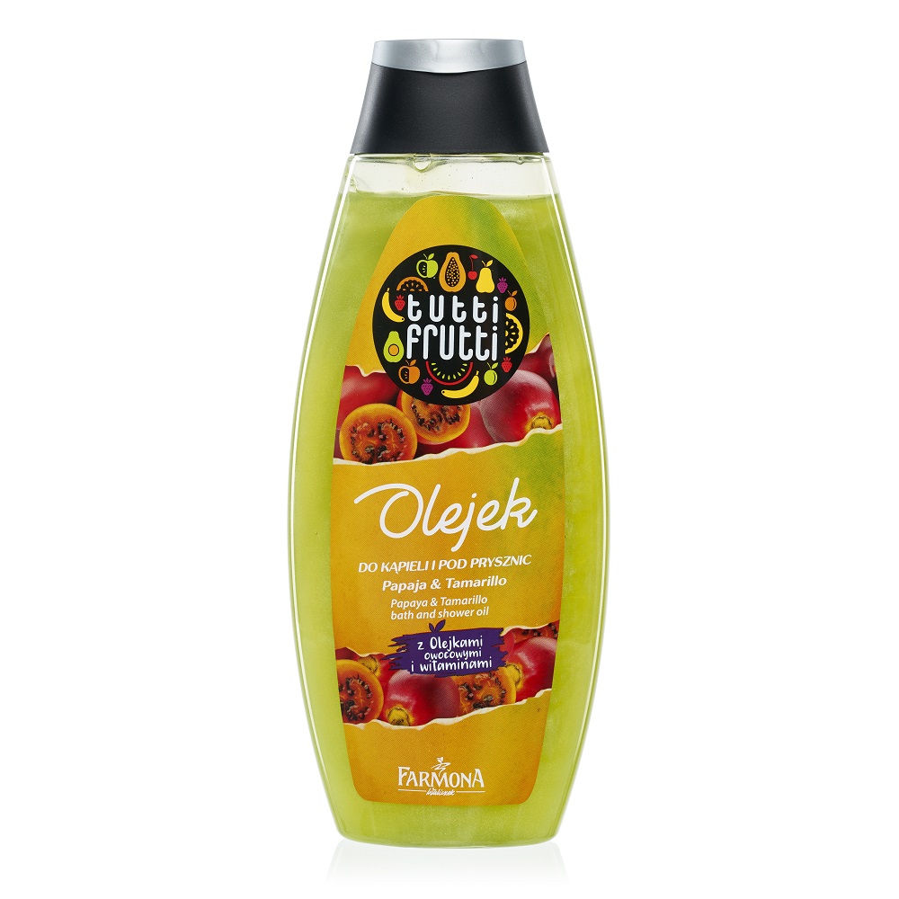 Gel de baie si dus papaya si tamarillo Tutti Frutti, 425 ml, Farmona