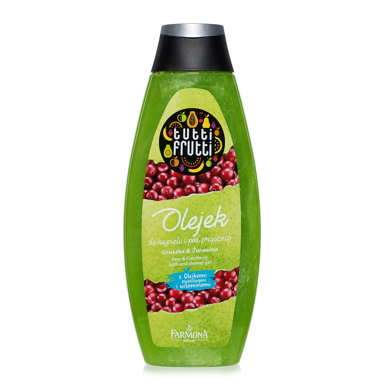 Gel de baie si dus pere si merisoare Tutti Frutti, 425 ml, Farmona